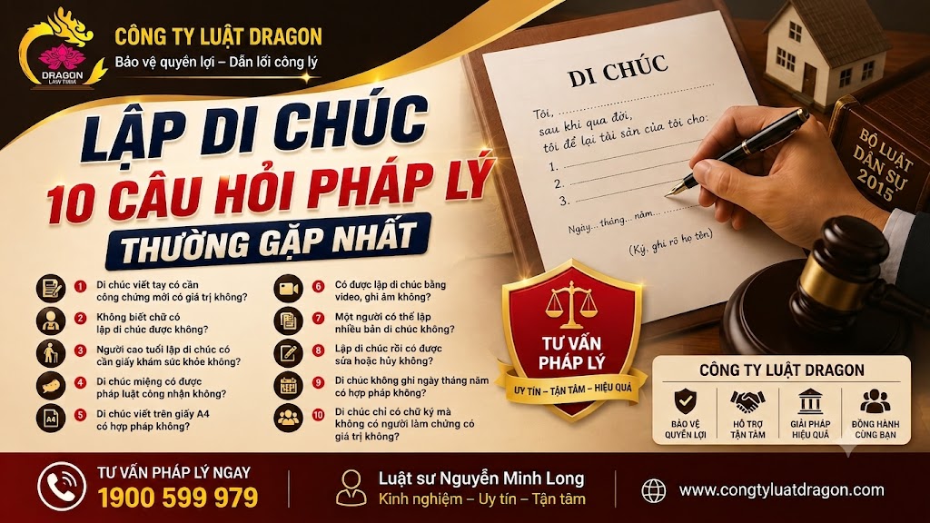 10 câu hỏi pháp lý thường gặp về di chúc viết tay, di chúc miệng và công chứng